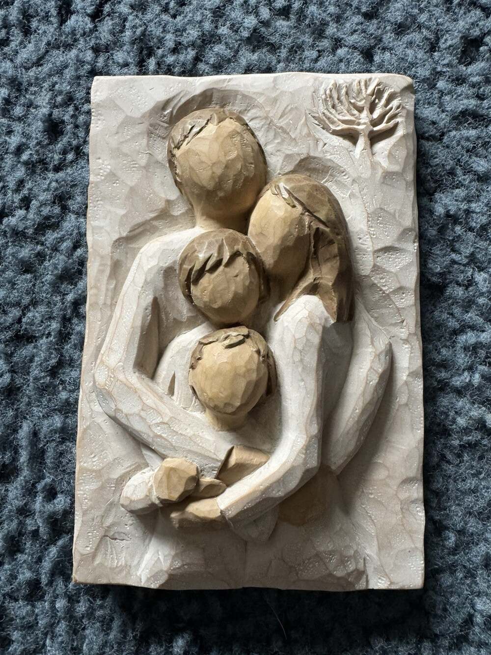 Willow Tree "Family" 2 Parents & 2 Children 4 X 6 Plaque Sue Lordi 2001 DEMDACO